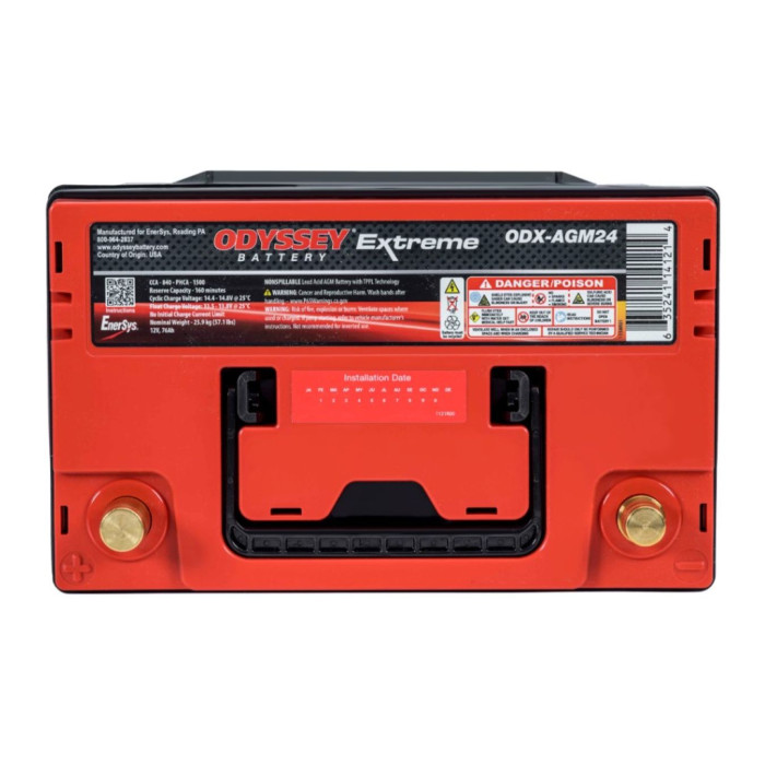 Batteria Odyssey Odx-agm24 (ex Odx-agm24) Agm Extreme Series 76 Ah.