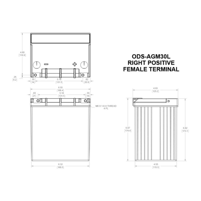 Batteria Odyssey Ods-agm30l Agm Extreme Series 28 Ah.