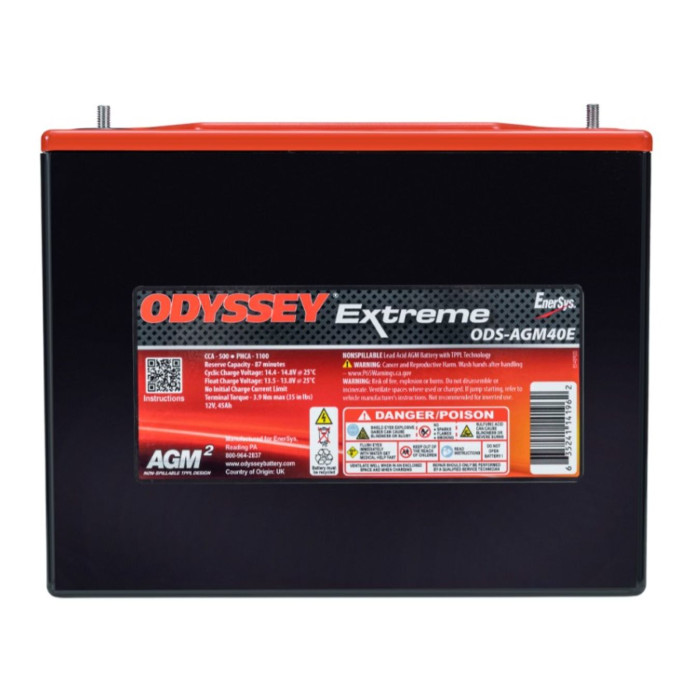Batteria Odyssey Ods-agm40e (ex Pc1100) Agm Extreme Series 45 Ah.