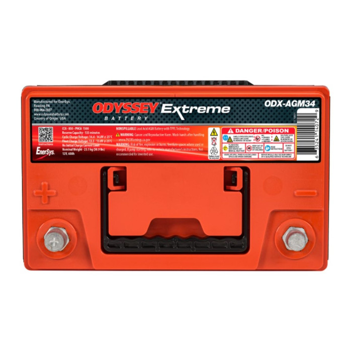 Batteria Odyssey Odx-agm34 (ex 34-pc1500) Agm Extreme Series 68 Ah.