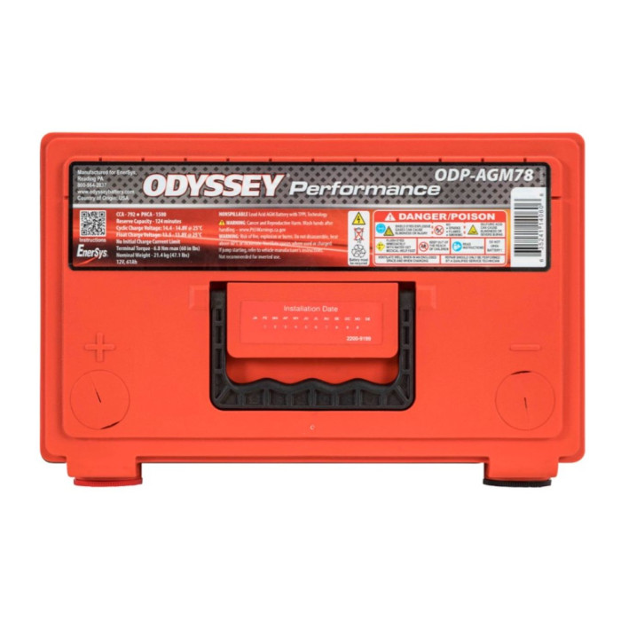 Batteria Odyssey Odp-agm78 (ex 78-790) Agm Performance Auto 61 Ah.