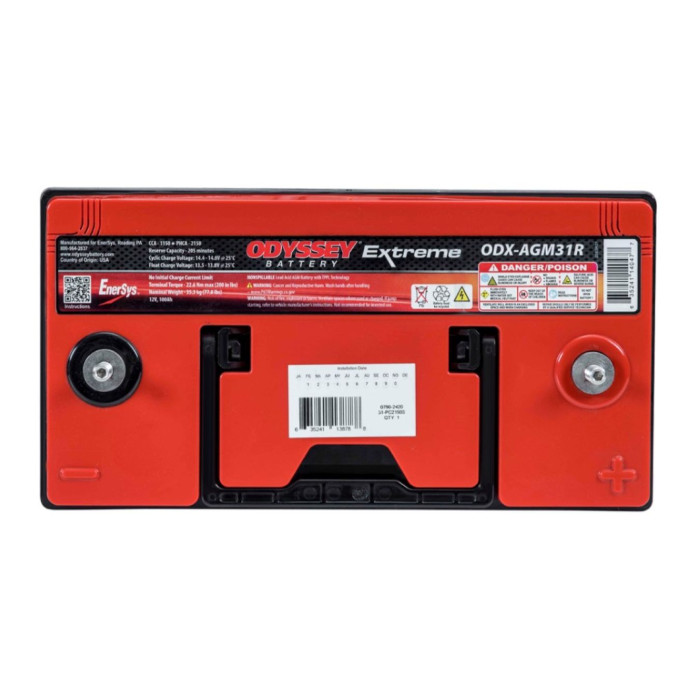 Batteria Odyssey Odx-agm31r (ex 31r-pc2150s) Agm Extreme Series 100 Ah.