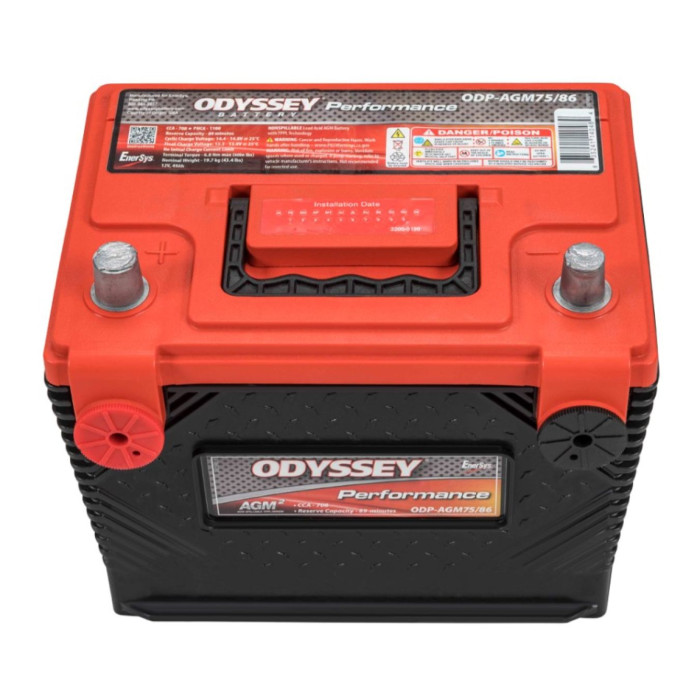 Batteria Odyssey Odp-agm75 86 (ex 75/86-705) Agm Performance Auto 49 Ah.