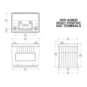 Batteria Odyssey Odp-agm35 (ex 35-675) Agm Performance Auto 59 Ah.