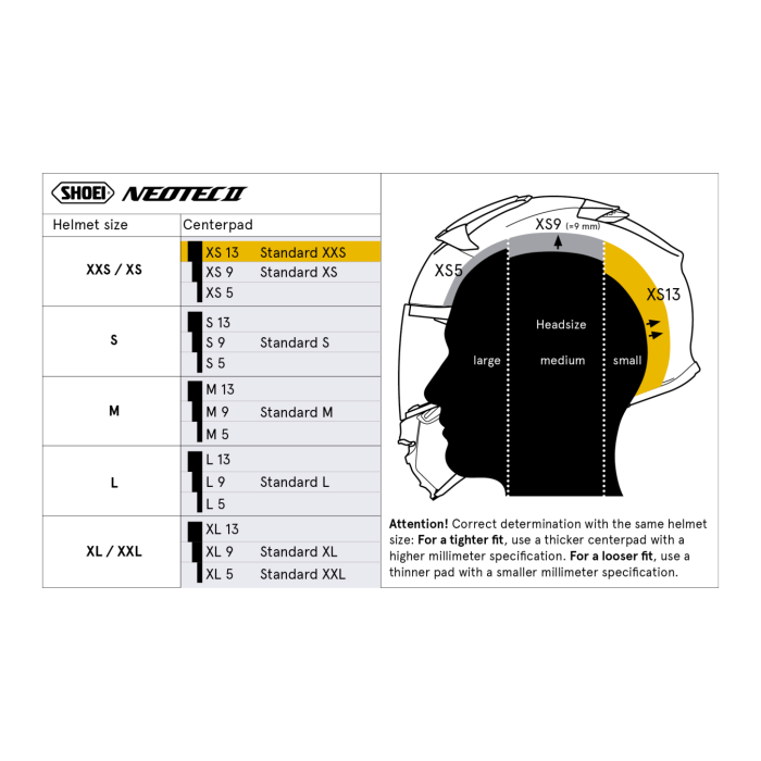 Shoei Type-l Calotta Interna L13 Neotec II