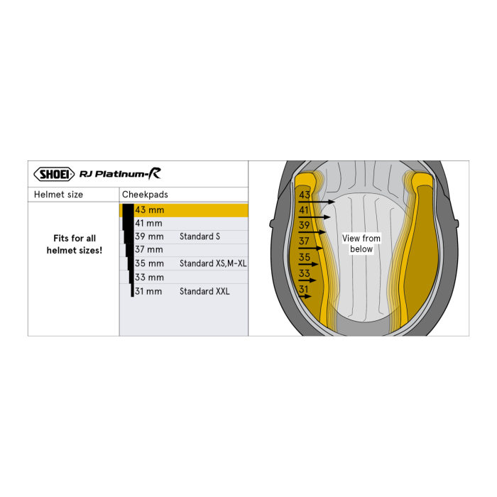 Shoei J-wing Guanciali  43