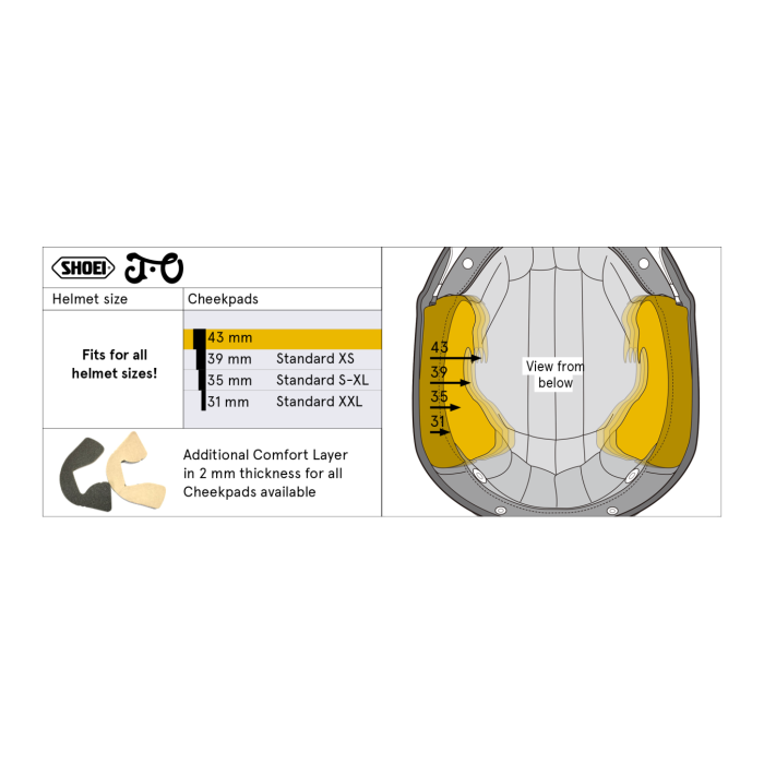Shoei J-o Guanciali  43