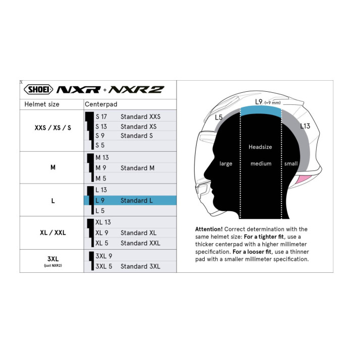 Shoei Type-e Calotta Interna S13 (nxr)