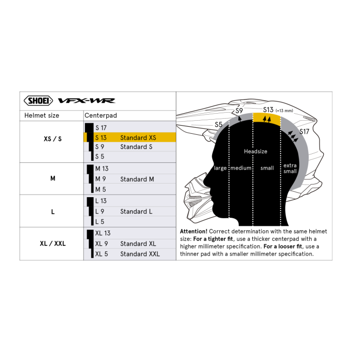 Shoei Type-m Calotta Interna L5 Vfx-wr