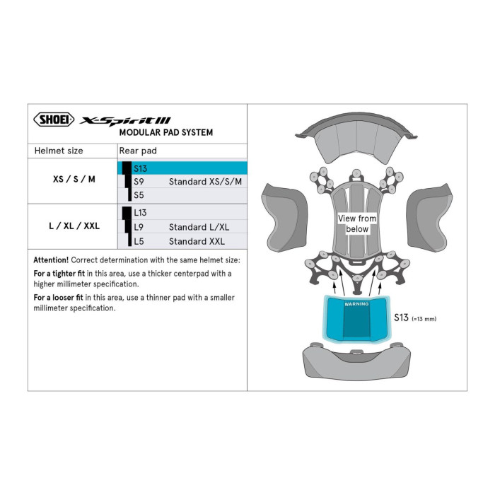 Shoei Type-i Calotta Interna Rear L9