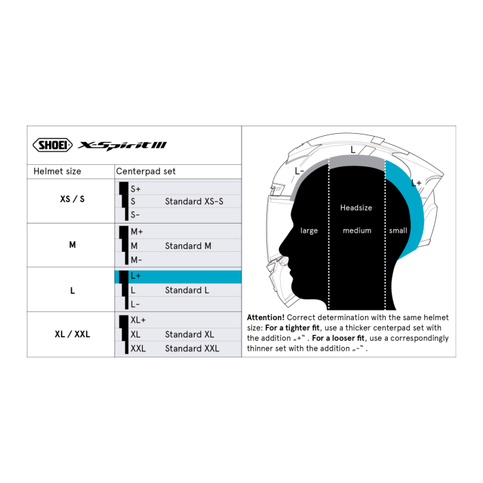 Shoei Type-i Calotta Interna Set L9  (x-spirit 3)