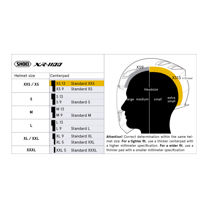 Shoei Type-b Calotta Interna S9
