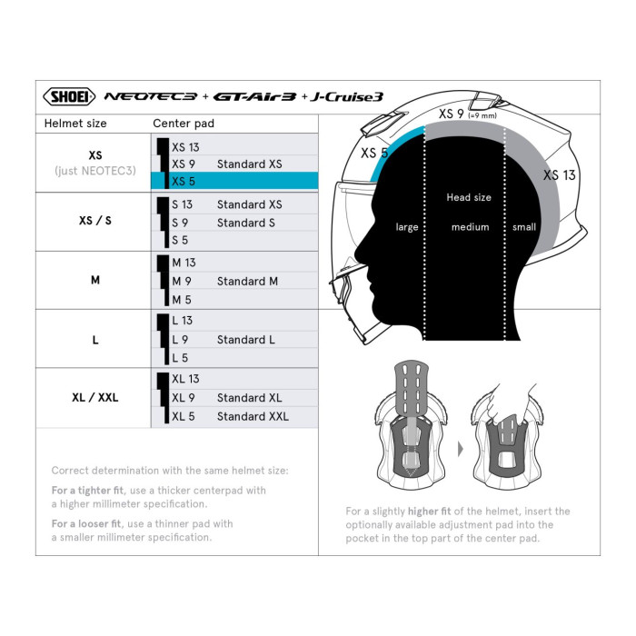 Shoei Type-q Calotta Interna S13