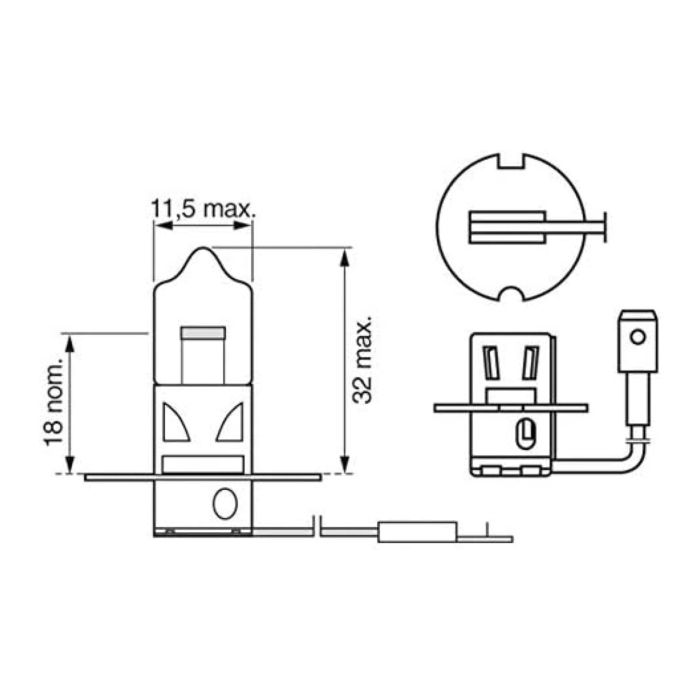 Lamp H3 12v 55w Pk22s