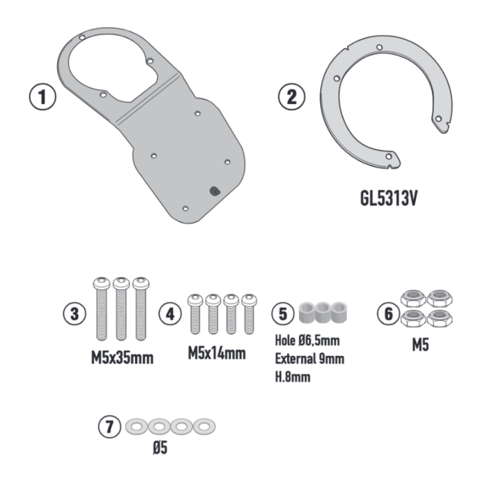 Flangia Givi Bf94 Qj Motor Srt 600 Sx (2025)