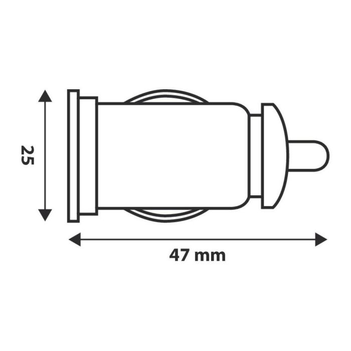 Plug-in USB socket,600mA 12/24V