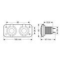 Doppia Presa Di Corrente Ext2 12/24v Impermeabile