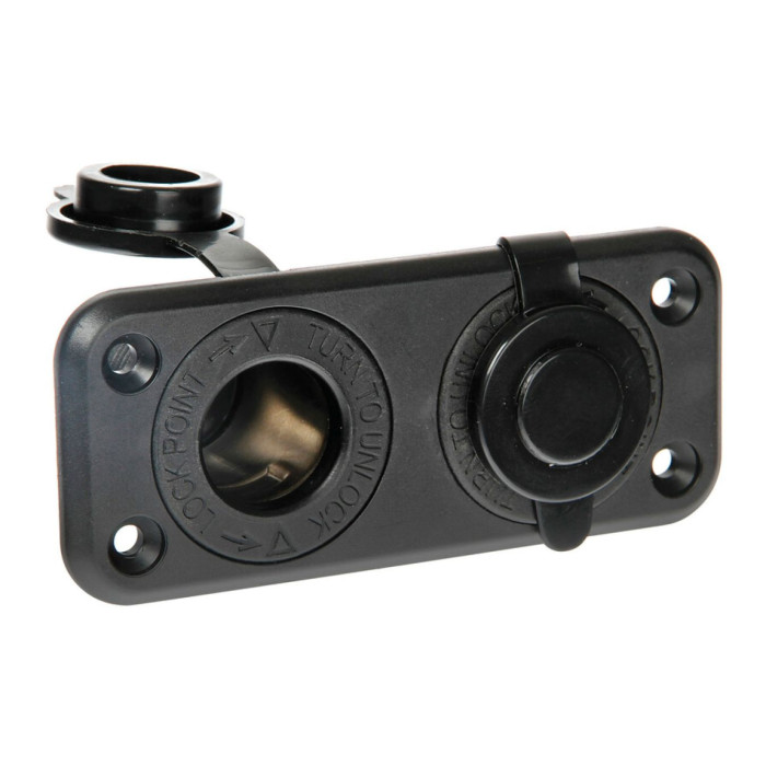 Double prise d’alimentation Ext2 12/24V étanche