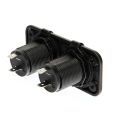 Dual power socket Ext2 12/24V waterproof