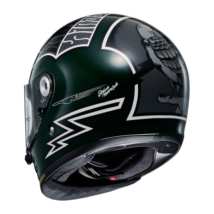 Casco Integrale Shoei Glamster 06 Heiwa Motorcycle Tc4 Verde Grigio