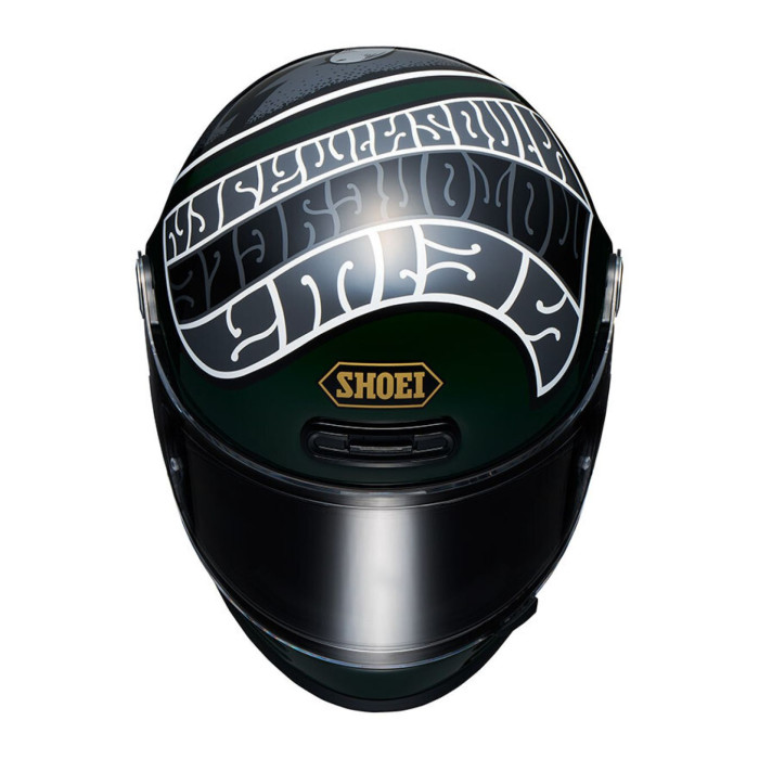 Casco Integrale Shoei Glamster 06 Heiwa Motorcycle Tc4 Verde Grigio