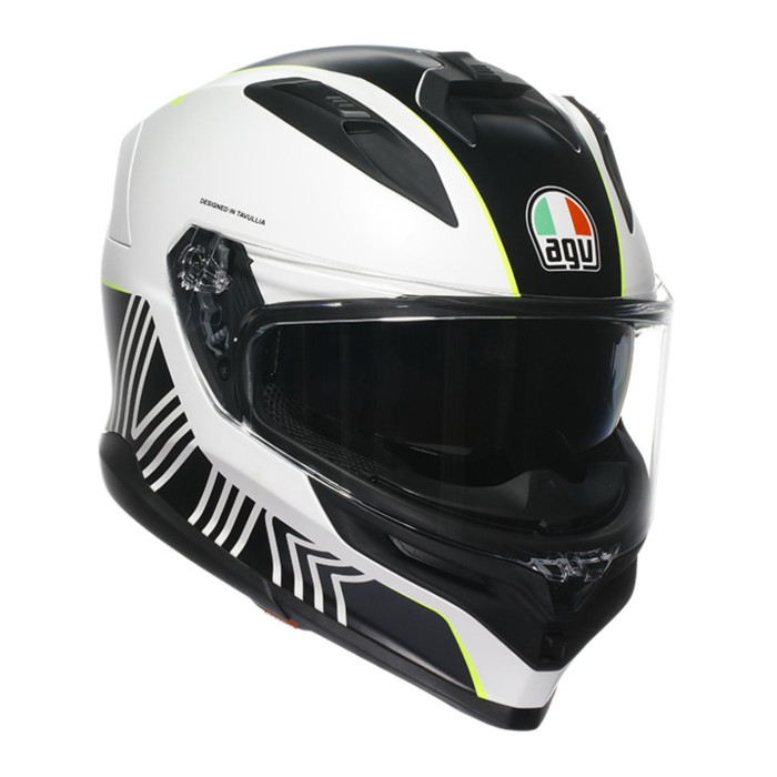 Casco Integrale Agv K7 In Fibra Super 46 White Black