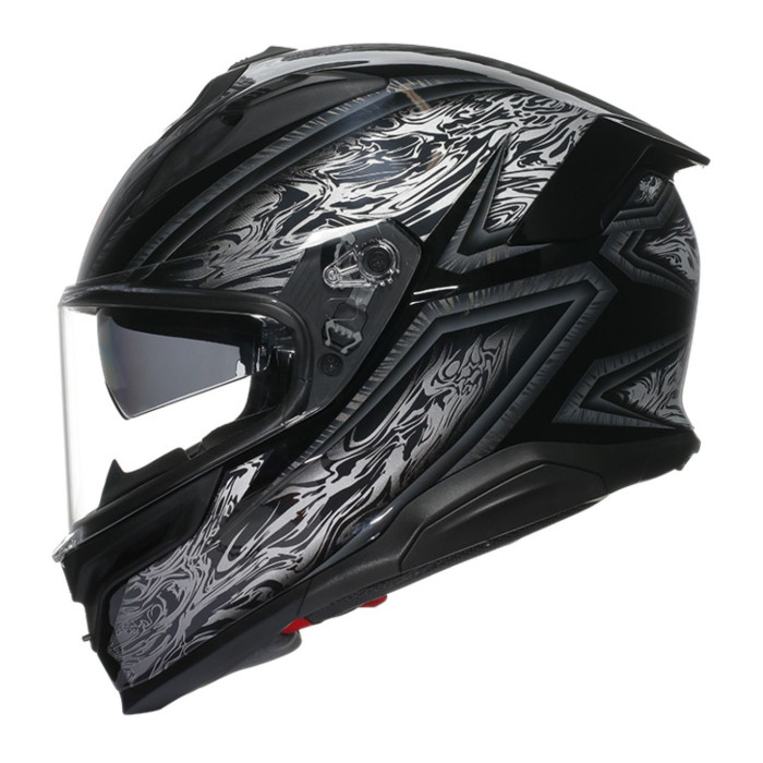 Casco Integrale Agv K7 In Fibra Damascus Black/silver