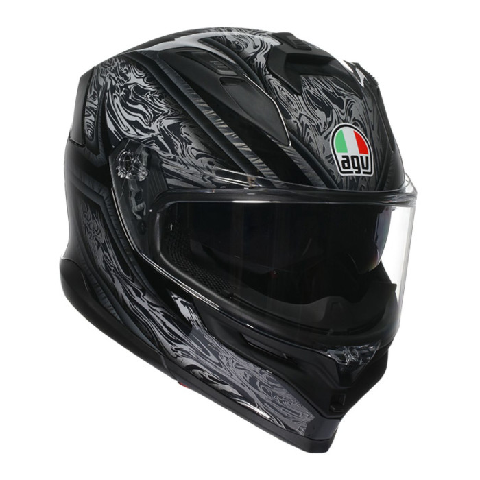 Casco Integrale Agv K7 In Fibra Damascus Black/silver