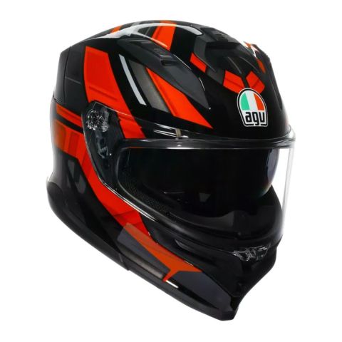 Casco Integrale Agv K7 In Fibra Taurax Black/red