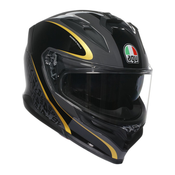 Casco Integrale Agv K7 In Fibra Flow 46 Yellow Grey