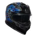 Casco Integrale Agv K7 In Fibra Genisys Matt Black/blue/grey