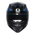 Casco Integrale Agv K7 In Fibra Genisys Matt Black/blue/grey