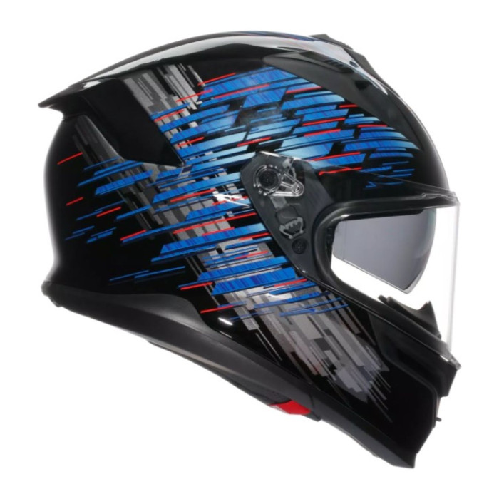 Casco Integrale Agv K7 In Fibra Genisys Matt Black/blue/grey
