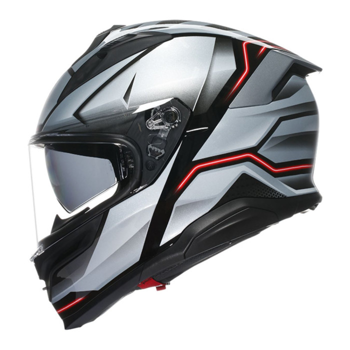 Casco Integrale Agv K7 In Fibra Jaeger Black/silver