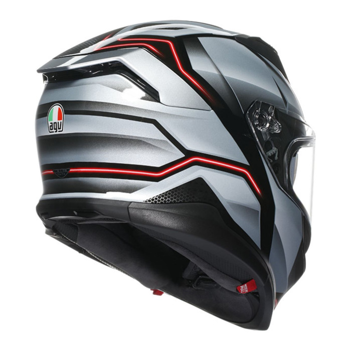 Casco Integrale Agv K7 In Fibra Jaeger Black/silver