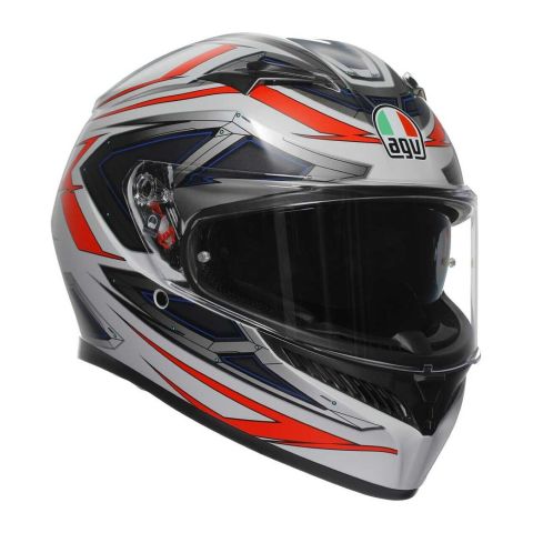 Casco Integrale Agv K3 E2206 Space Matt White/red Fluo