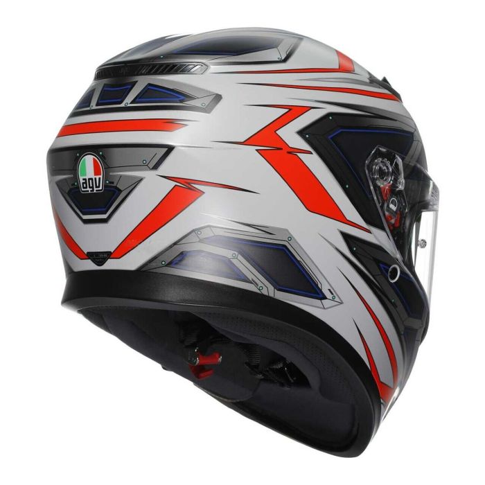 Casco Integrale Agv K3 E2206 Space Matt White/red Fluo