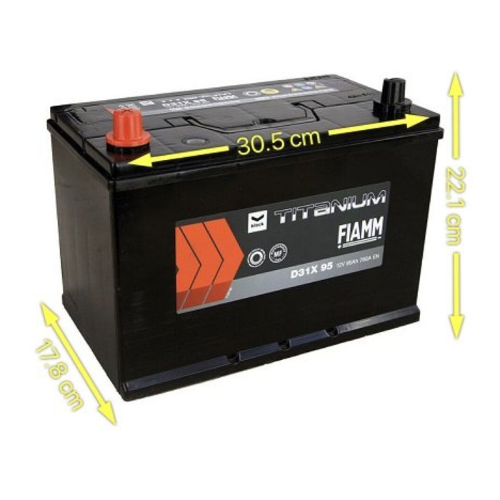 Batteria Fiamm 95 Ah. Titanium Black D31x 95
