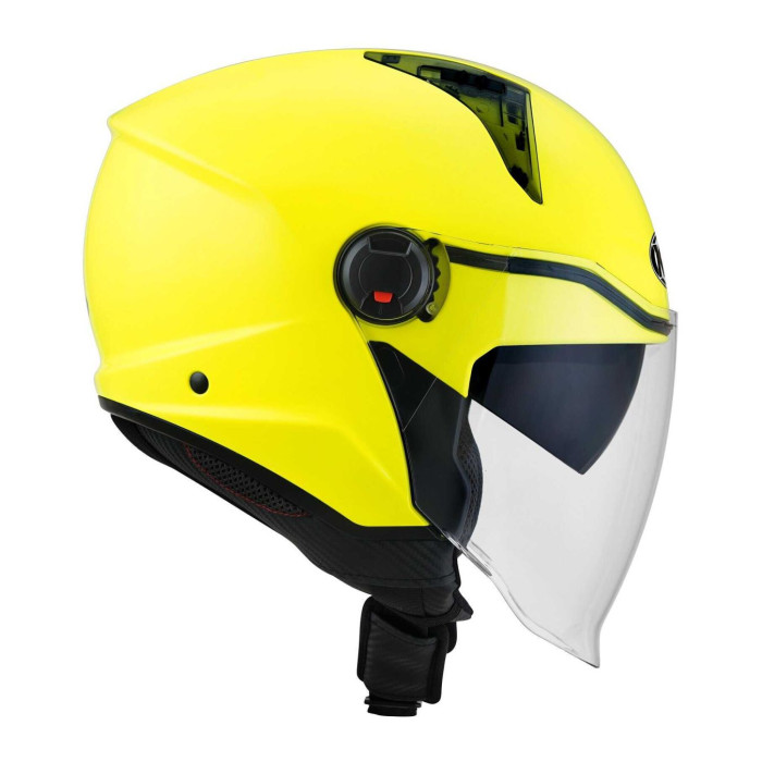 Casco Jet Kyt D-city Plain Yellow Fluo