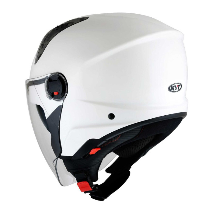 Casco Jet Kyt D-city Plain Crystal White Matt