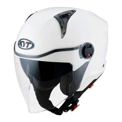Casco Jet Kyt D-city Plain Crystal White Matt