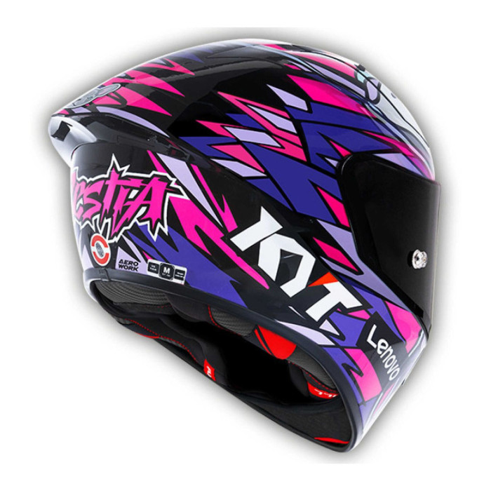Casco Integrale Kyt Kx-1 Race Gp Replica Bastianini Fim 2024 White/pink