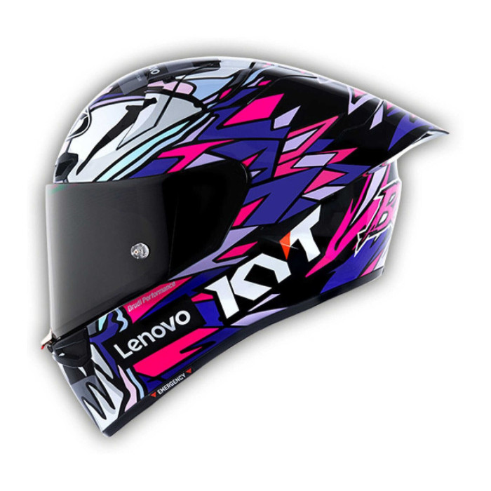 Casco Integrale Kyt Kx-1 Race Gp Replica Bastianini Fim 2024 White/pink