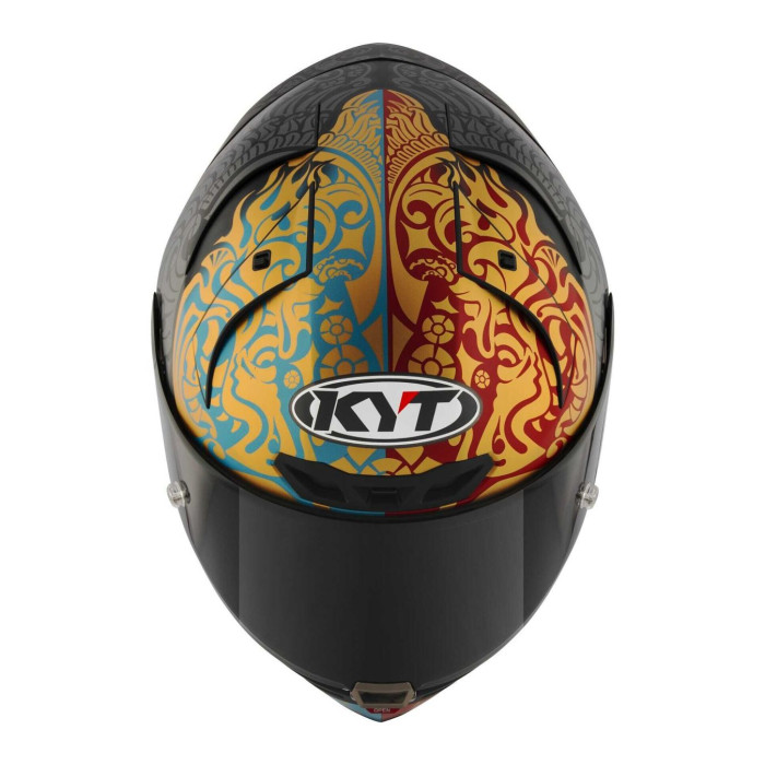Casco Integrale Kyt Kx-1 Race Gp Replica Bastianini Fim 2024 Gold