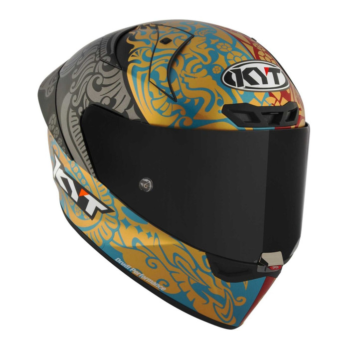 Casco Integrale Kyt Kx-1 Race Gp Replica Bastianini Fim 2024 Gold