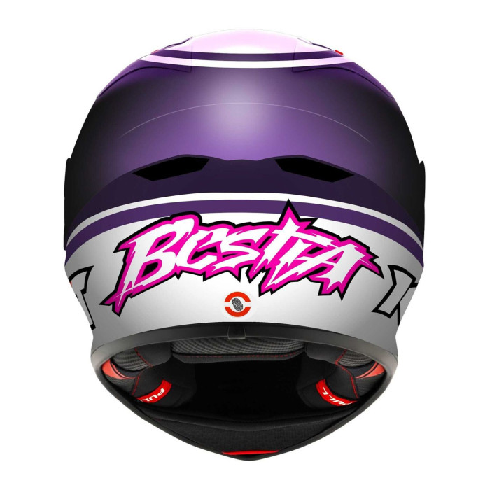 Casco Integrale Kyt Kx-1 Race Gp Replica Bastianini Fim 2024 White/violet
