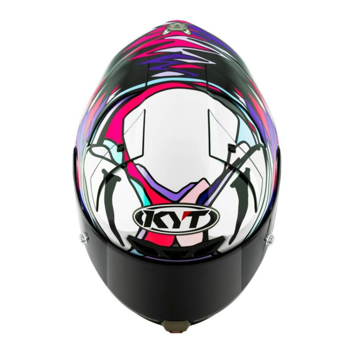 Casco Integrale Kyt Kx-1 Race Gp Replica Bastianini Fim 2024 White/pink
