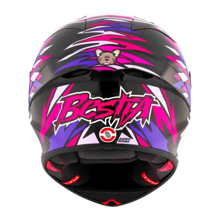 Casco Integrale Kyt Kx-1 Race Gp Replica Bastianini Fim 2024 White/pink