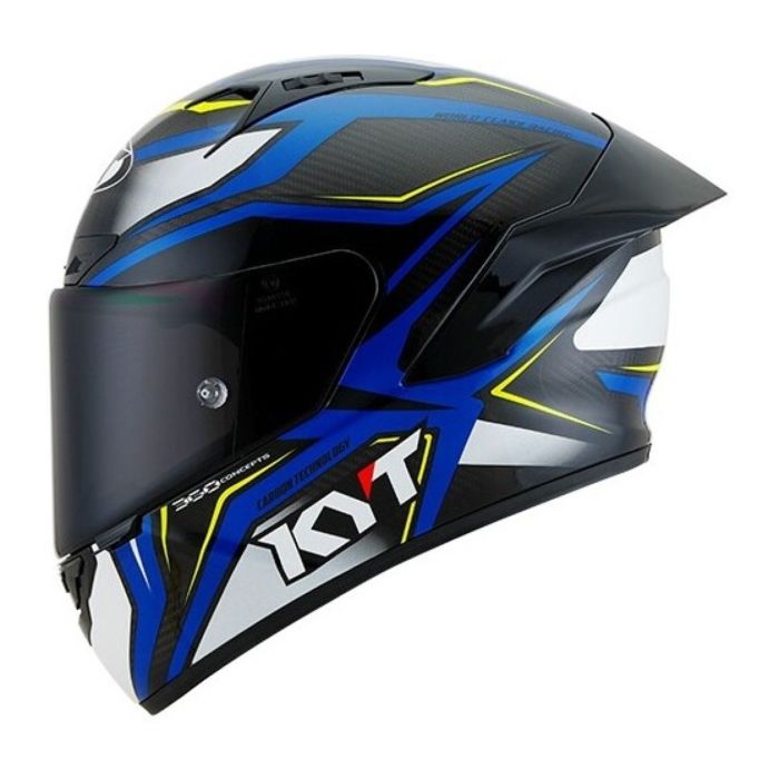 Casco Integrale Kyt Nz-race Carbon Stride Blue/whit