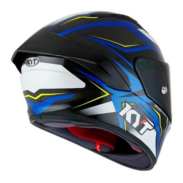 Casco Integrale Kyt Nz-race Carbon Stride Blue/whit